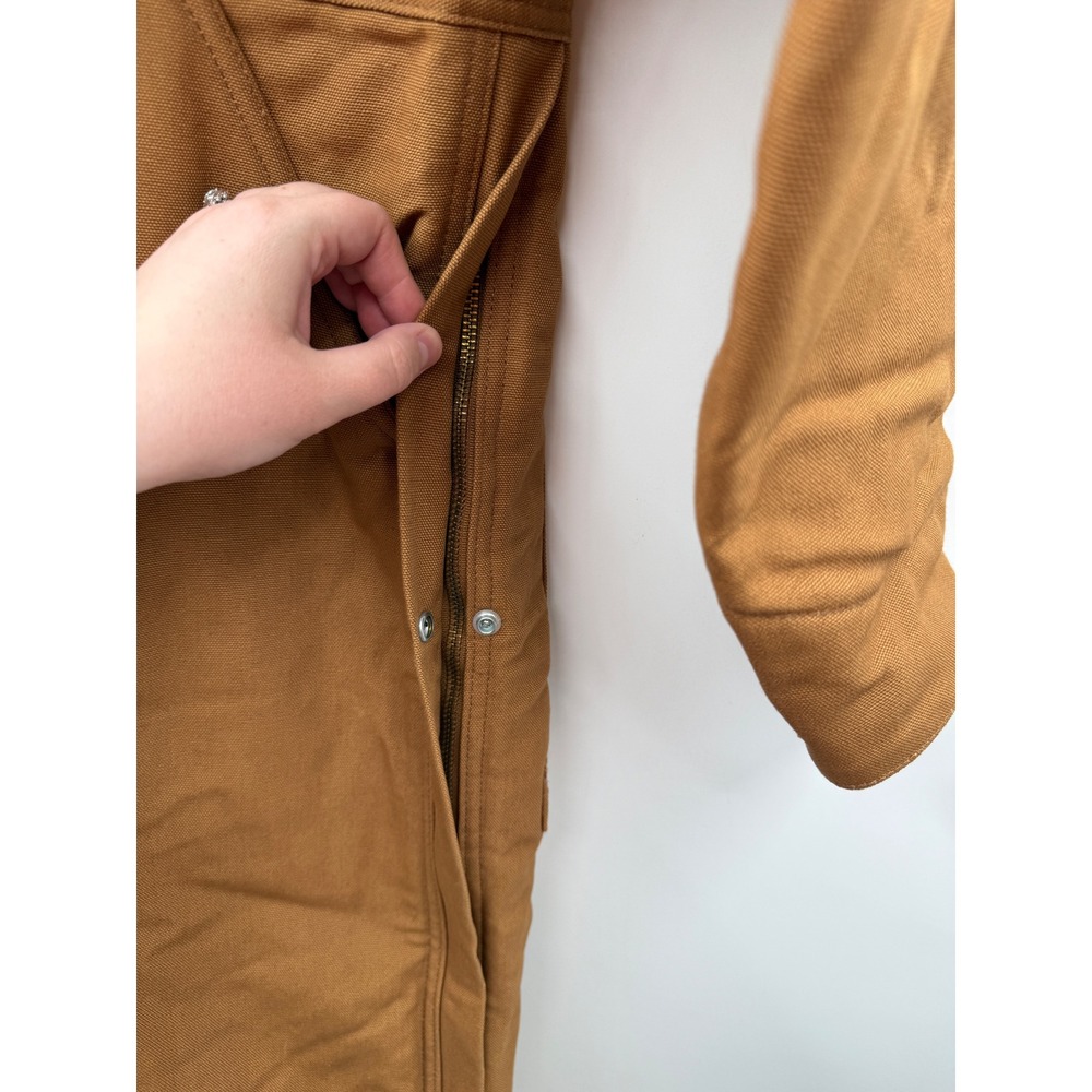 Carhartt Duck Coverall Mens‎ 42 Regular Brown Quilt Lined Zip-to-Waist NEW - Picture 5 of 10